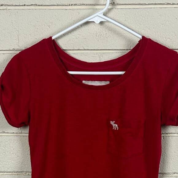 Abercrombie & Fitch Y2K Red Tee size XS - Picture 7 of 8